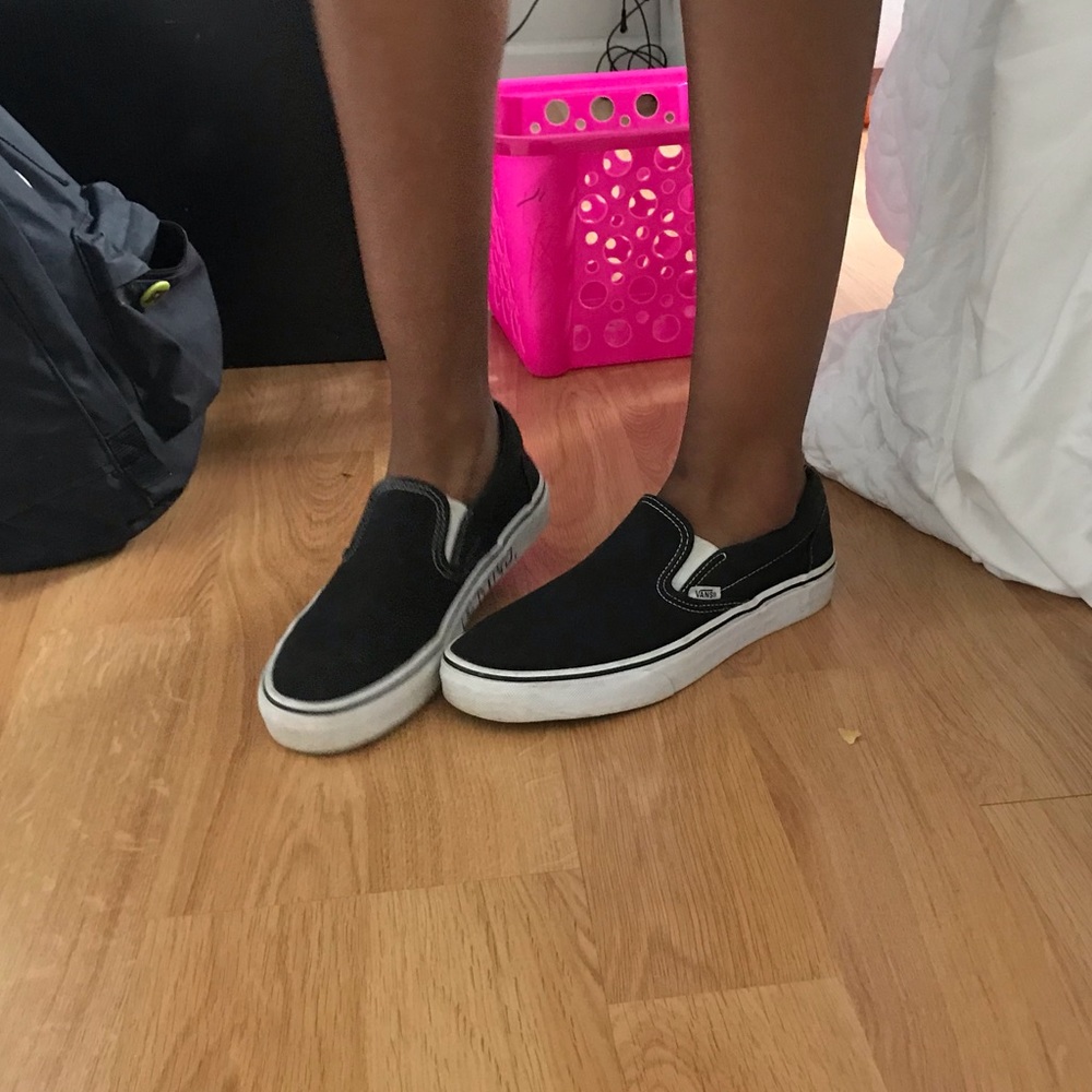 black vans slip ons OFFERS ACCEPTED